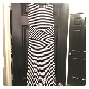 Navy & White Stripped Dress
